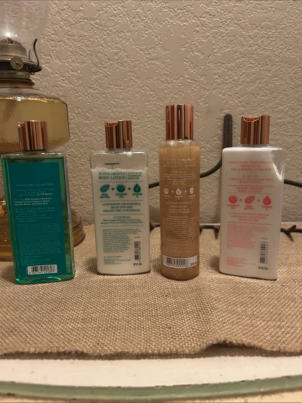 Beach Collection Shimmer & Body Lotions - Green, White, Gold, Brown